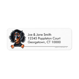 Longhaired Black Tan Dachshund Clean n Simple
