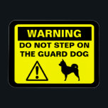Longhaired Chihuahua Humourous Guard Dog Warning Magnet<br><div class="desc">Yellow and Black Warning Sign Magnet with Longhaired Chihuahua Silhouette. Warning: Do Not Step on the Guard Dog. Funny caution sign for Chihuahua lovers. This cute fridge magnet can be personalised with your own text.</div>