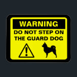 Longhaired Chihuahua Humourous Guard Dog Warning Magnet<br><div class="desc">Yellow and Black Warning Sign Magnet with Longhaired Chihuahua Silhouette. Warning: Do Not Step on the Guard Dog. Funny caution sign for Chihuahua lovers. This cute fridge magnet can be personalised with your own text.</div>