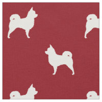 Longhaired Chihuahua Silhouettes Red and White