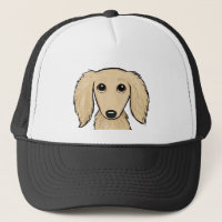 Longhaired Cream Dachshund | Cartoon Wiener Dog