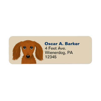 Longhaired Dachshund | Wiener Dog Return Address