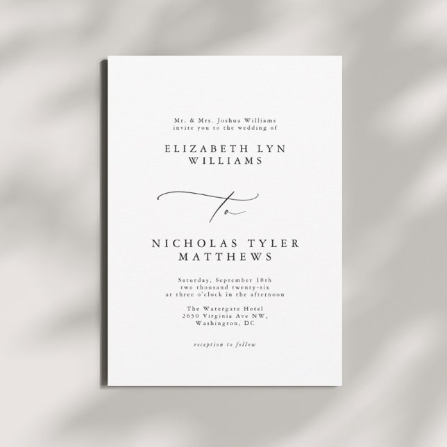 Longhand Calligraphy Wedding Invitations (Creator Uploaded)