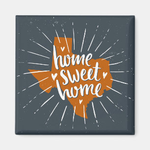 Longhorn Burnt Orange Home Sweet Home Texas Magnet