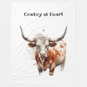 Longhorn Legacy, custom   Fleece Blanket