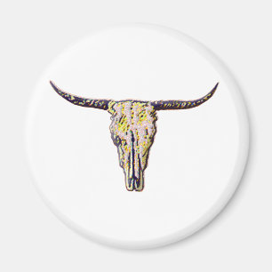 Longhorn Skull Art Magnet
