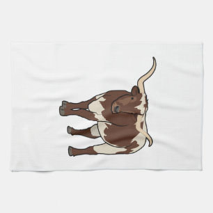Longhorn Tea Towel