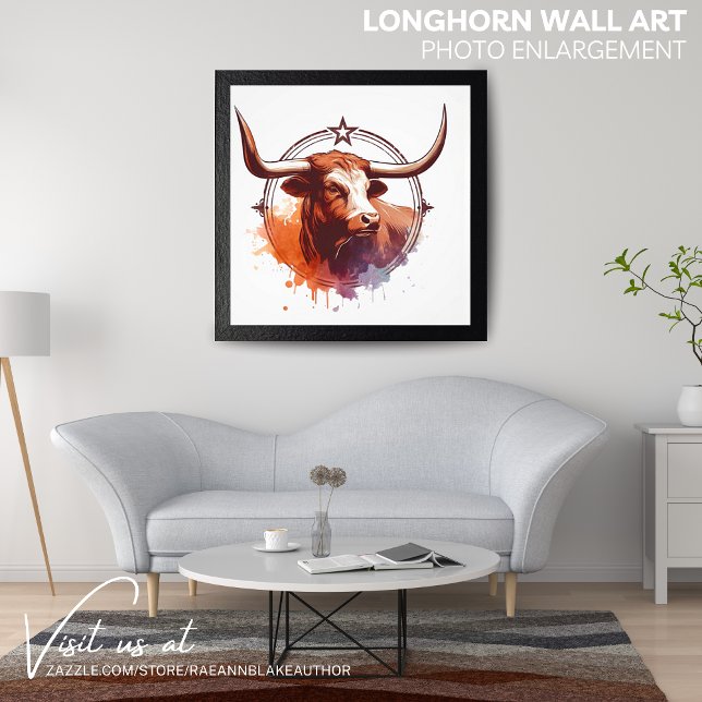 Longhorn Wall Art Photo Enlargement (Creator Uploaded)