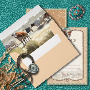 Longhorn Western Reply Card Envelope