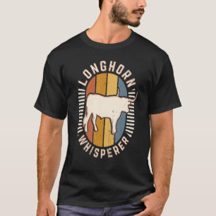 Longhorn Whisperer Vintage Classic Retro Animal Lo T-Shirt
