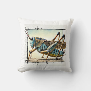 Longhorned Grasshopper Katydid 300724IREF241 - Wat Cushion