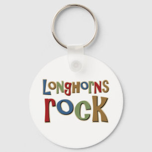 Longhorns Rock Key Ring