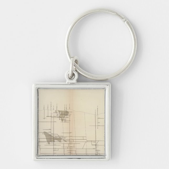 Longitudinal Vertical Projection I Comstock Lode Key Ring (Front)