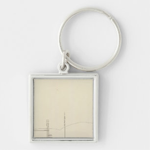 Longitudinal Vertical Projection III Comstock Lode Key Ring