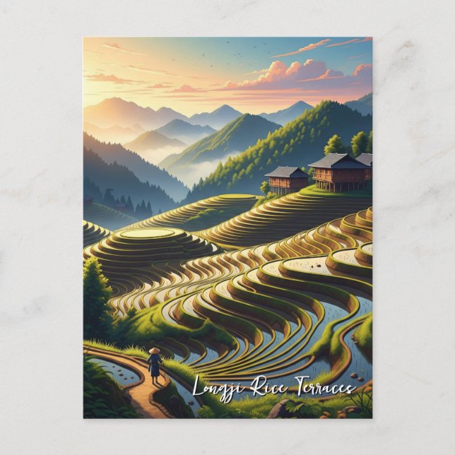Longji Rice Terraces Guangxi China Postcard (Front)
