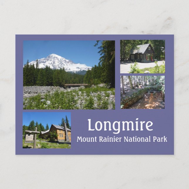 Longmire (Mount Rainier) Collage Postcard (Front)