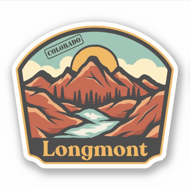 Longmont, Colorado Sticker (Front)