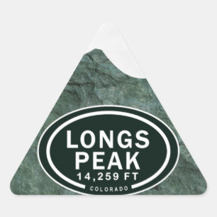 Longs Peak 14,259 FT Colorado Rocky Mountain Triangle Sticker