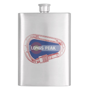 Longs Peak Climbing Carabiner Hip Flask