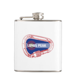 Longs Peak Climbing Carabiner Hip Flask