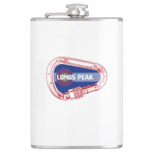Longs Peak Climbing Carabiner Hip Flask