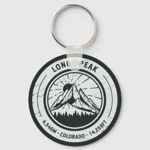Longs Peak Colorado Hiking Skiing Travel  Key Ring