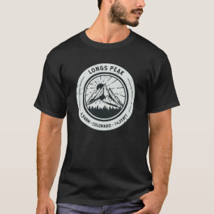 Longs Peak Colorado Hiking Skiing Travel T-Shirt