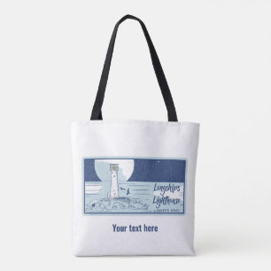 Longships lighthouse lands end tote bag