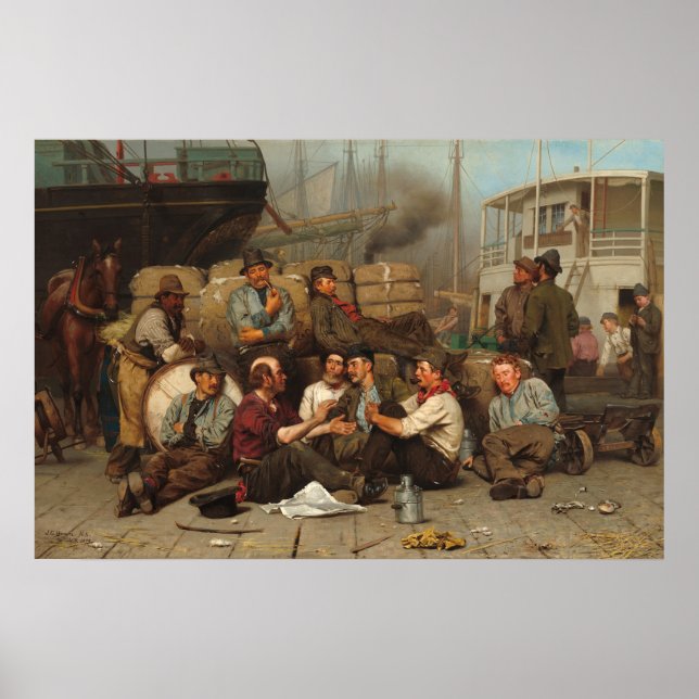 Longshoremen's Noon - John Brown Fine Art Poster (Front)