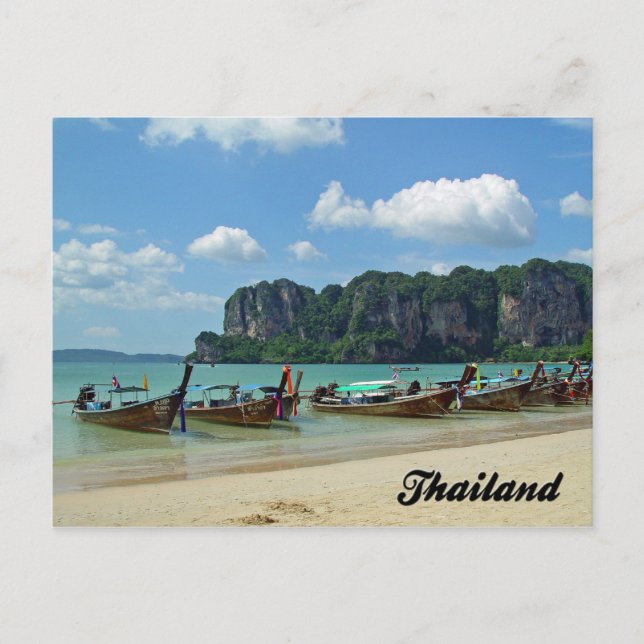 Longtail Boats Krabi Thailand Postcard (Front)