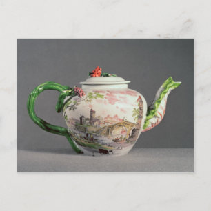 Longton Hall teapot, c.1755 Postcard