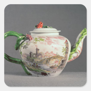 Longton Hall teapot, c.1755 Square Sticker