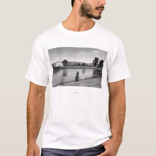 Longview, WA Town View Lake Sacajawea Photograph T-Shirt
