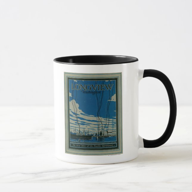 Longview, Washington Advertising Poster Mug (Right)