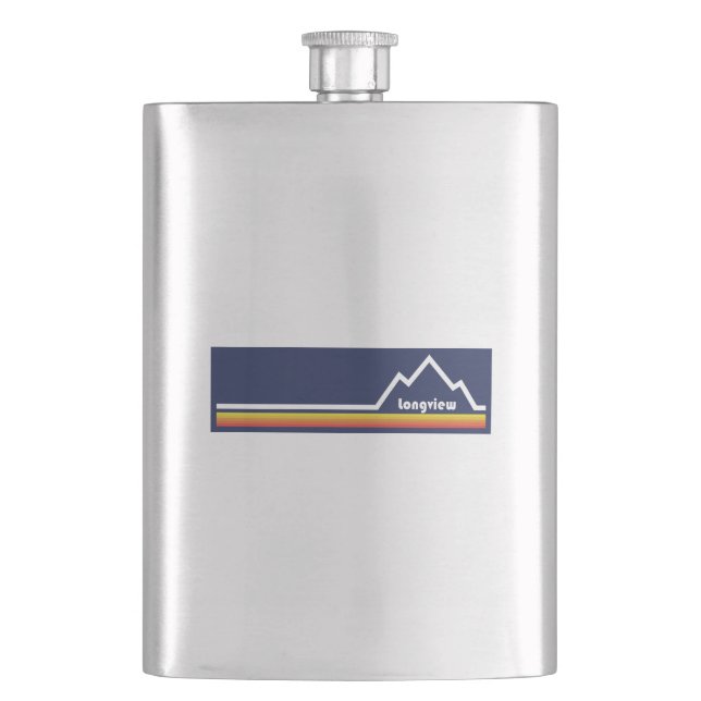 Longview Washington Hip Flask (Front)