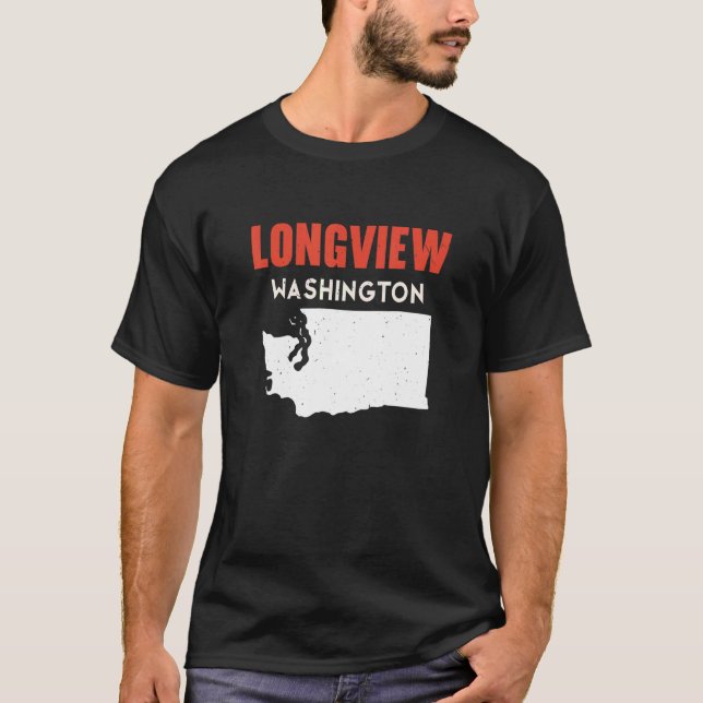 Longview Washington USA State America Travel Washi T-Shirt (Front)