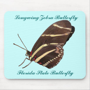 Longwing Zebra Butterfly of Florida Mouse Pad