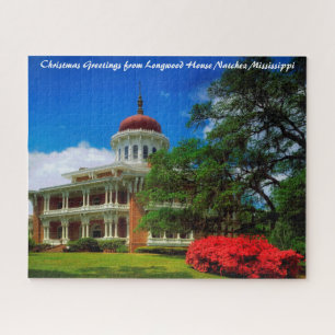 Longwood House Natchez Christmas Greetings Jigsaw Puzzle