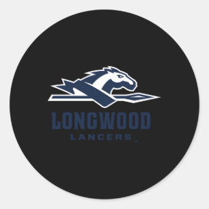Longwood Lancers Icon Heather Grey Classic Round Sticker