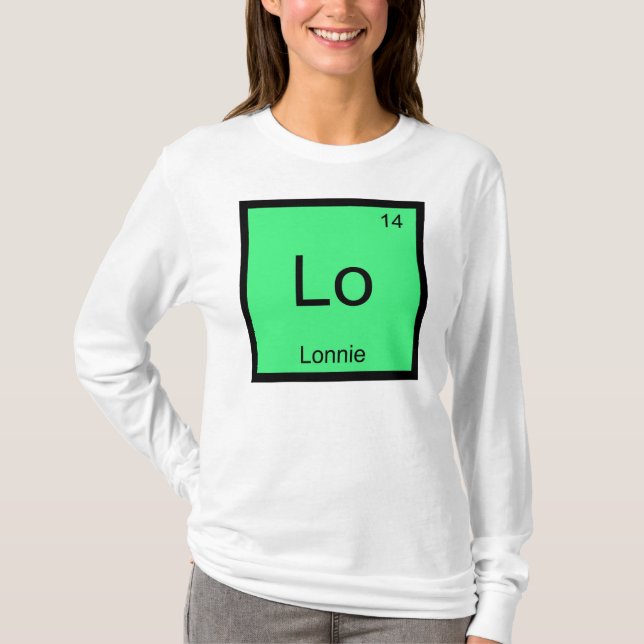 Lonnie  Name Chemistry Element Periodic Table T-Shirt (Front)