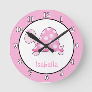 Lonnie's Pink Turtle Wall Clock