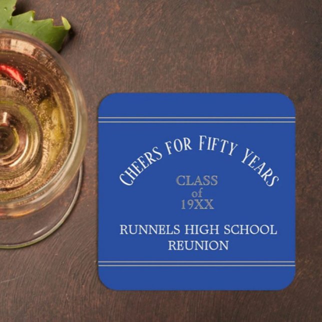 Look! 50th Class Reunion party coasters (Creator Uploaded)