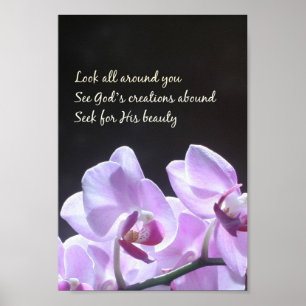 Look All Around You Haiku Orchid Photo Poster