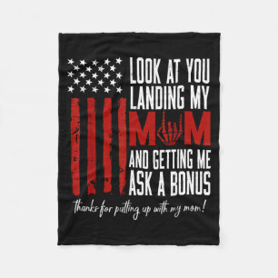 Look At Landing Mum And Getting As A Bonus Stepdad Fleece Blanket