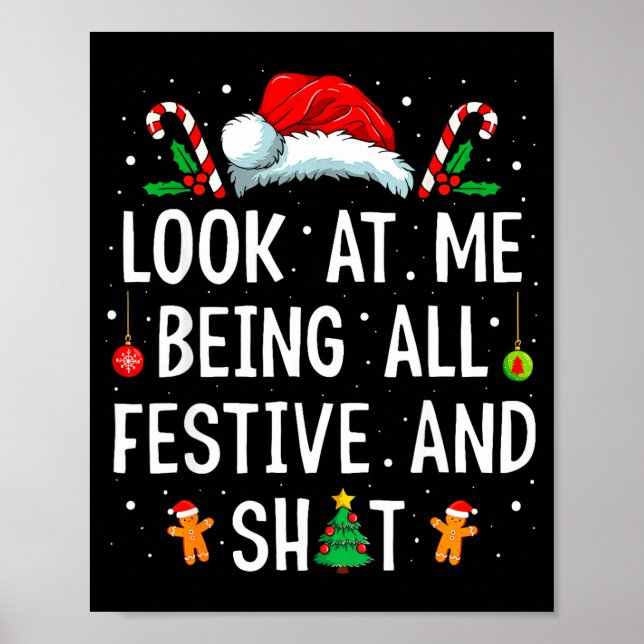 Look At Me Being All Festive And Funny Christmas  Poster (Front)