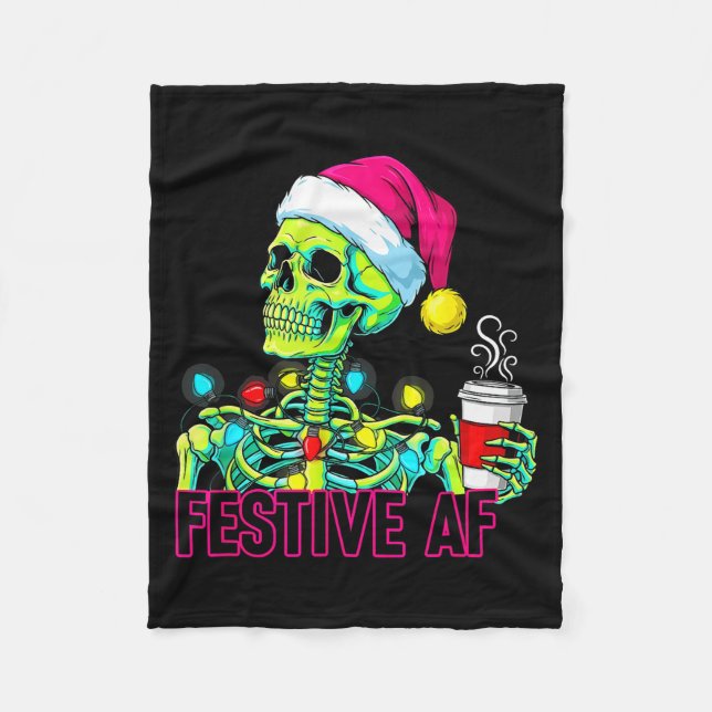 Look At Me Being All Festive And Stuff Humorous Xm Fleece Blanket (Front)