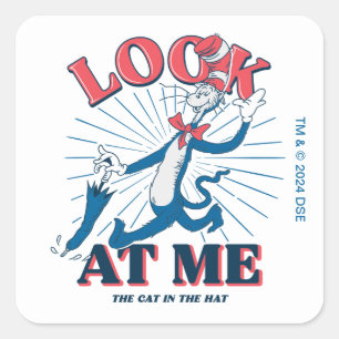 Look At Me Cat In The Hat Square Sticker