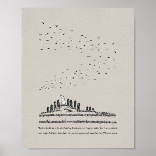 "Look at the Birds" - Matthew 6:26 Christian Poster