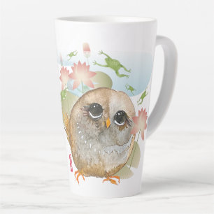 LOOK B4 U LEAP  design on front and back Latte Mug