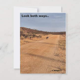 Look both ways.. postcard